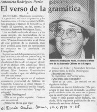El Verso de la gramática  [artículo].
