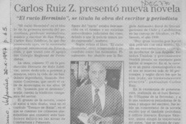 Carlos Ruiz Z. presentó nueva novela  [artículo].
