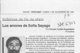 Los amores de Sofía Sayago  [artículo] Osmán Cortés Argandoña.