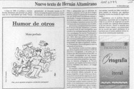 Nuevo texto de Hernán Altamirano  [artículo] Marino Muñoz Lagos.
