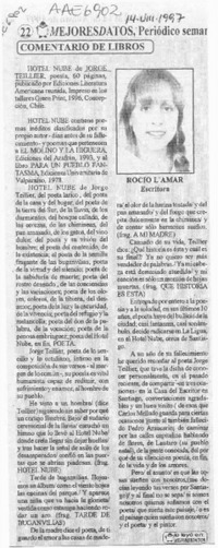 Hotel Nube  [artículo] Rocío L'Amar.