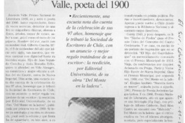 Valle, poeta del 1900  [artículo] R. G. G.