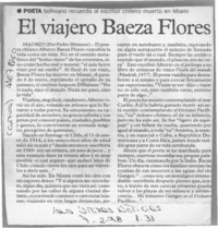 El viajero Baeza Flores  [artículo] Pedro Shimose.