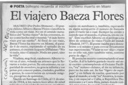 El viajero Baeza Flores  [artículo] Pedro Shimose.