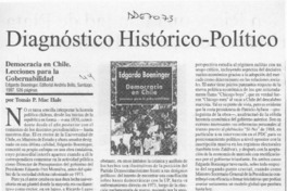 Diagnóstico histórico-político  [artículo] Tomás P. Mac Hale.