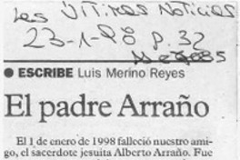 El Padre Arraño  [artículo] Luis Merino Reyes.
