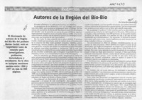 Autores de la región del Bío-Bío  [artículo] Carlos René Ibacache I.