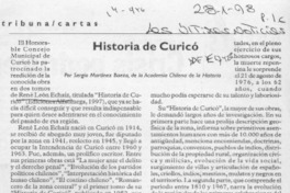 Historia de Curicó  [artículo] Sergio Martínez Baeza.