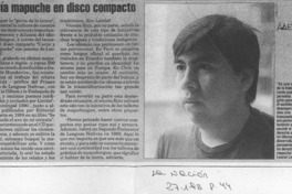 Poesía mapuche en disco compacto  [artículo].