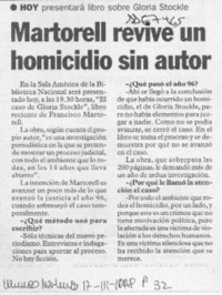 Martorell revive un homicidio sin autor  [artículo].