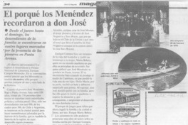El Porqué los Menéndez recordaron a don José  [artículo].