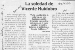 La Soledad de Vicente Huidobro