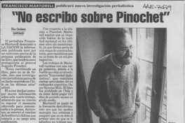 "No escribo sobre Pinochet"  [artículo] Elisa Cárdenas.