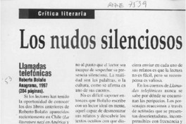 Los nudos silenciosos  [artículo] José Promis.
