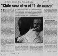 "Chile será otro el 11 de marzo"  [artículo] Osmán Cortés A.