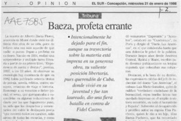 Baeza, profeta errante  [artículo] Juan Valentino.