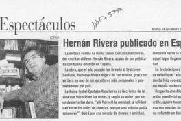Hernán Rivera publicado en España  [artículo].