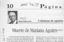 Muerte de Mariano Aguirre