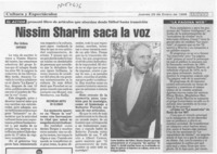 Nissim Sharim saca la voz  [artículo] Elisa Cárdenas.