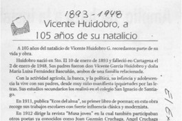 Vicente Huidobro, a 105 años de su natalicio