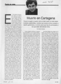 Muerte en Cartagena  [artículo] Cristián Warnken.