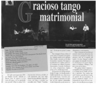 Gracioso tango matrimonial  [artículo] Italo Passalacqua C.