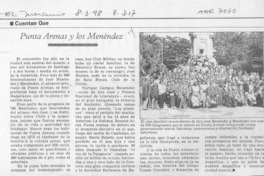 Punta Arenas y los Menéndez  [artículo].