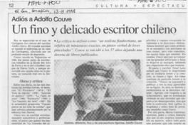 Un Fino y delicado escritor chileno  [artículo].