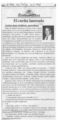 El curita laureado  [artículo] Carlos Ruiz Zaldivar.