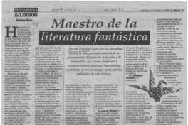 Maestro de la literatura fantástica  [artículo] Virginia Vidal.