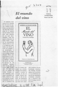 El Mundo del vino  [artículo].