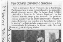 Paul Schäfer, Salvador o demonio?  [artículo].