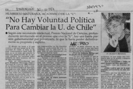 "No hay voluntad política para cambiar la U. de Chile" (entrevista)