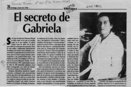 El secreto de Gabriela  [artículo] Virginia Vidal.