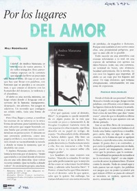 Por los lugares del amor  [artículo] Mili Rodríguez.