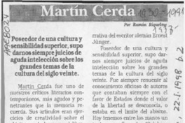 Martín Cerda h[artículo] Ramón Riquelme.