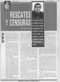 Rescates y censuras  [artículo] Ricardo Solari.