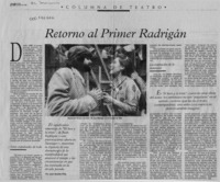 Retorno al primer Radrigán  [artículo] Juan Andrés Piña.