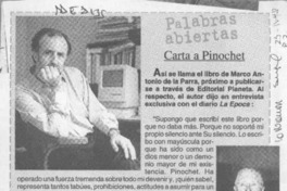 Carta a Pinochet  [artículo].
