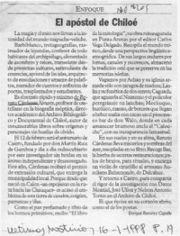 El apóstol de Chiloé  [artículo] Enrique Ramírez Capello.