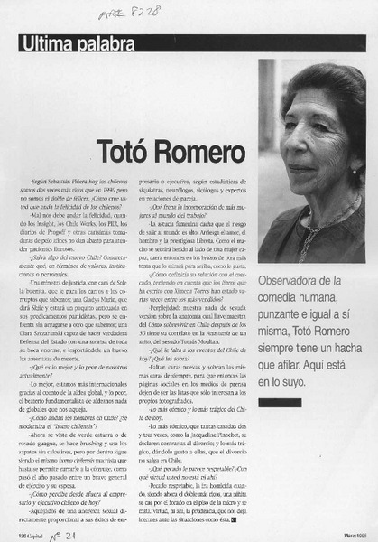 Totó Romero  [artículo].