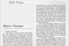 Mario Cánepa  [artículo] Gina Cánepa.