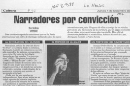 Narradores por convicción  [artículo] Elisa Cárdenas.