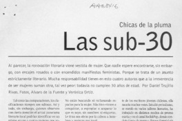 Las sub-30  [artículo] Daniel Trujillo Rivas.