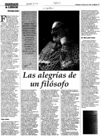 Las alegrías de un filósofo  [artículo] Guillermo Tejeda.