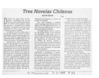Tres novelas chilenas  [artículo] Agustín Squella.