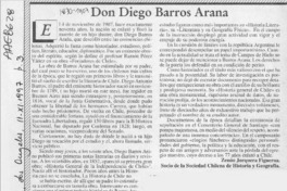 Don Diego Barros Arana  [artículo] Zenón Jorquera Figueroa.