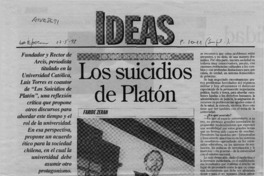 Los suicidios de Platón  [artículo] Faride Zerán.