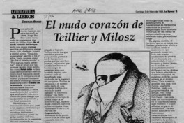 El mudo corazón de Teillier y Milosz  [artículo] Cristián Gómez.