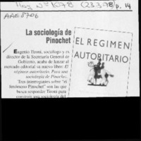 La Sociología de Pinochet  [artículo].
